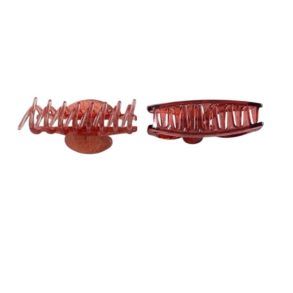 Pink Transparent Hair Claw Clips Set - Picture 4 of 4